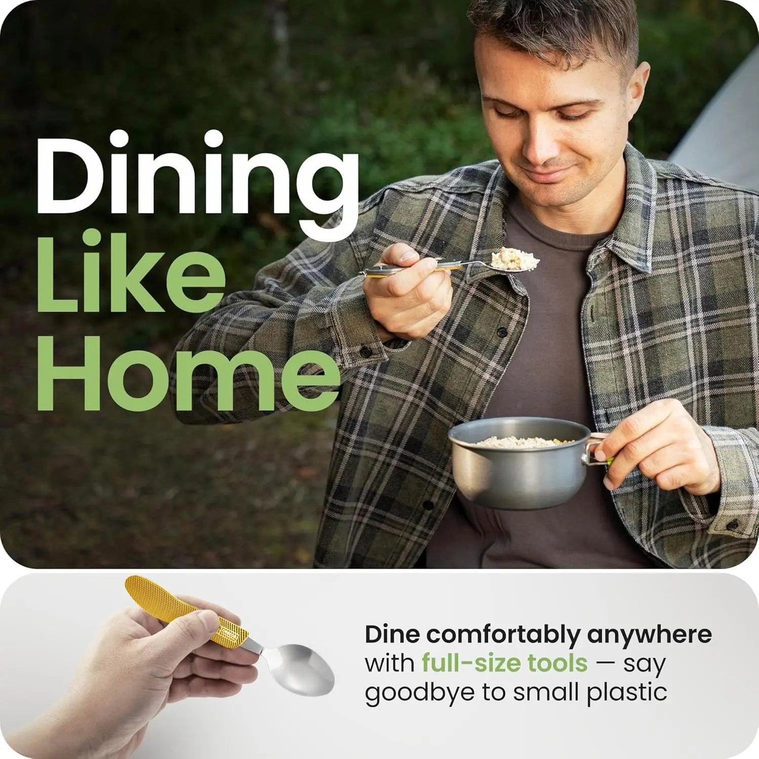 AGS Orblue 4-in-1 Camping Eating Utensils, 2-Pack - Portable Spoon, Fork, Knife & Bottle Opener Combo Set - Stainless Steel Flatware with Detachable Fork - Travel, Backpacking Cutlery Multitool, Yellow AGS Orblue 4-in-1 Camping Eating Utensils, 2-Pack - Portable Spoon, Fork, Knife & Bottle Opener Combo Set - Stainless Steel Flatware with Detachable Fork - Travel, Backpacking Cutlery Multitool, Yellow