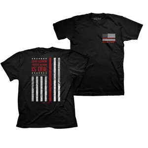 Firefighter Honor T-Shirt, Thin Red Line Patriotic Flag Graphic, Soft Cotton Tee for First Responders, "Give Honor Where Honor Is Due" Shirt, Hero Tribute Gift for Men