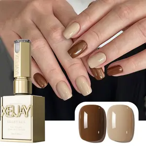 2PCS*15ML Nail gel new popular 2 color set M040 + M038 oatmeal brown brown high saturation led gel color saturation firm and lasting for nail salon DIY home manicure essential