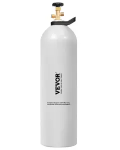 VEVOR CO2 Tank,  15 lbs New Aluminum Alloy Cylinder, CO2 Air Tank with Light Spray Coating, CGA320 Valve, Handle & Adjustable Pressure, DOT Approved Cylinder for Draft Beer Dispensing and Soda Maker