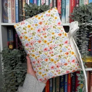 Faith and Florals | Handmade Quilted Book Sleeve | Padded Bible Cover with Bow