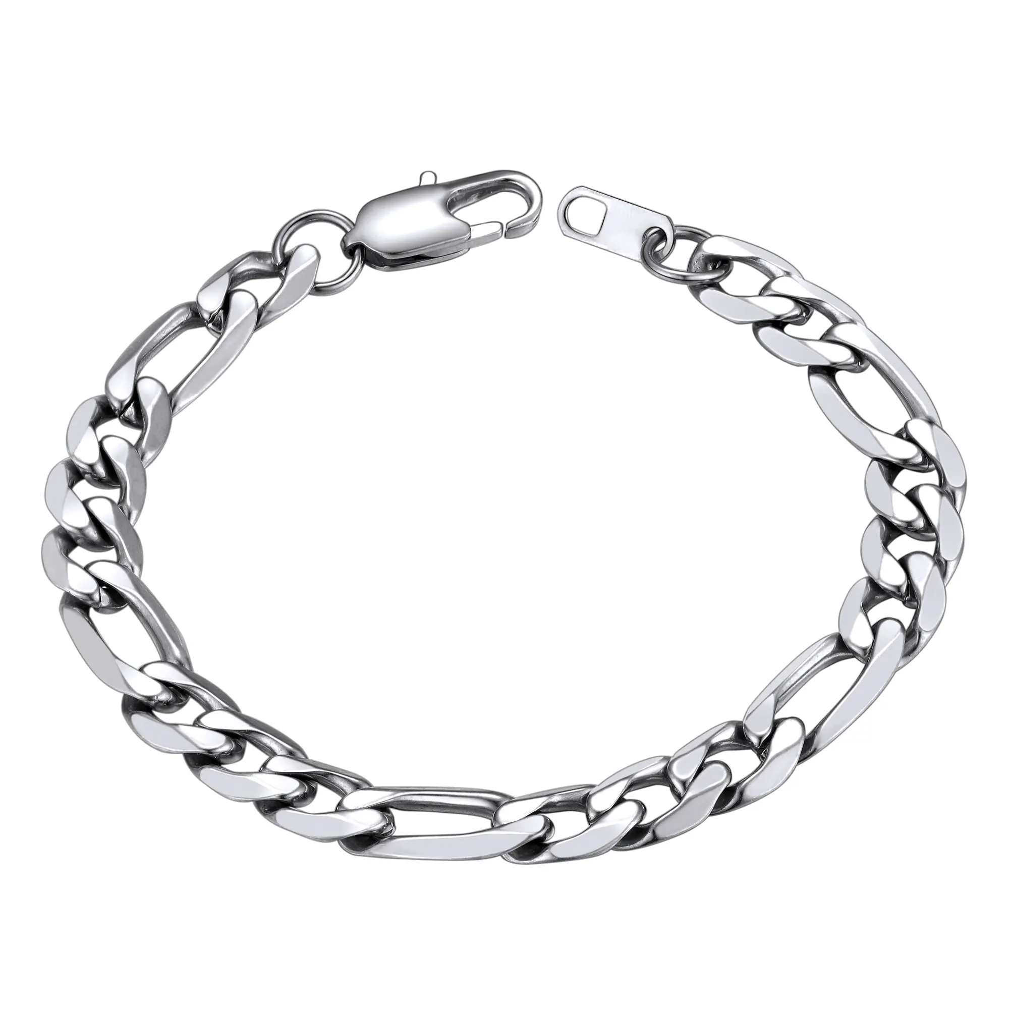PROSTEEL Figaro Chain Link Bracelet Stainless Steel Stylish Men's Smooth Link Chain Width 6mm/9mm/13mm Hip Hop Chunky Jewelry For Men Women Gift Box PROSTEEL Figaro Chain Link Bracelet Stainless Steel Stylish Men's Smooth Link Chain Width 6mm/9mm/13mm Hip Hop Chunky Jewelry For Men Women Gift Box