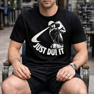 Funny Tiger Woods Just D.U.I It T-Shirt, Retro Golf Tee, Humor Graphic Tee, Unisex Shirt for Men Women