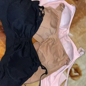 Ruched Adjustable Strap Nursing Bras, Detachable Chest Pad Seamless Front Buckle Bra for Pregnant & Lactating Women, Maternity Lingerie, Pregnancy Maternity Bra