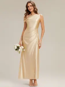 Ever-Pretty 2026 New Trend Satin Drop Shoulder Maxi Dress with Side Split Straight Silhouette for Bridesmaids ES02670