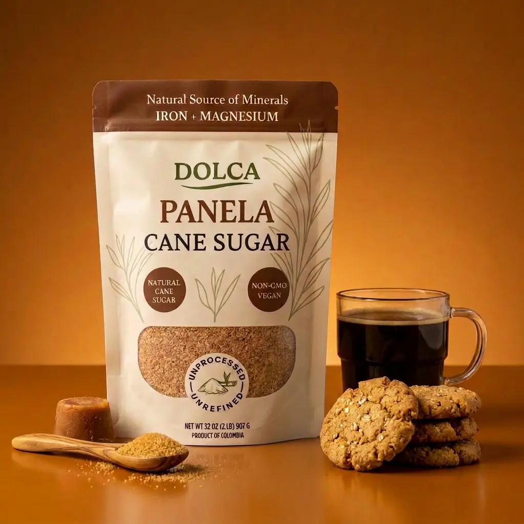 Dolca Panela Cane Sugar | Unrefined Natural Cane Sugar | Rich Caramel Flavor | 1:1 Baking & Coffee Sugar