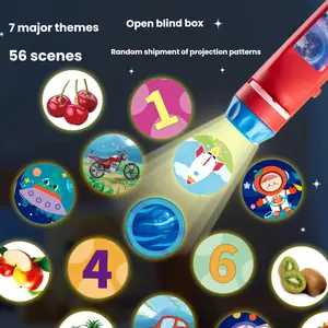 Natural History Museum: Dinosaur Torch & Projector - Handheld Flashlight & Image Casting Toy, 24 Color Themed Slide Images, 39" Projection, Kids 3+ flashlight projector for kids dinosaur projector light for kids