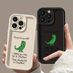 Case for iPhone 16 Pro Max 15 Plus 14 13 12 11 XS XR Cute Dinosaurs Pattern Drop Protection Shockproof Soft Silicone smartphone Cover