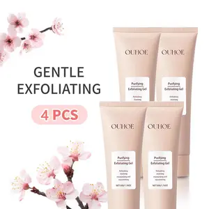 4Pack OUHOE Purifying Exfoliating Gel, Purifying Exfoliating Gel Cream, Face and Body Exfoliating Scrub Gel for Face and Body