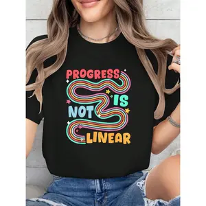 100% Cotton Progress Is Not Linear Sped Ed Special Education Teacher T-Shirt