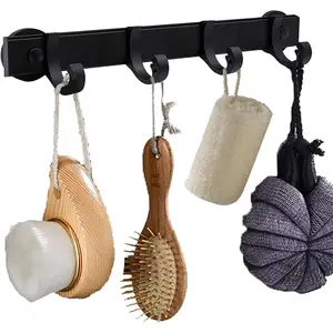 Magnetic BBQ Tool Rack, Universal Fridge Organizer Grill Cutlery Holder Towel Hanger - 4 Adjustable Rail Hooks Storage for Hanging Kitchen Utensils Tongs, Oven mitt, whisks, Hand Towel, etc.
