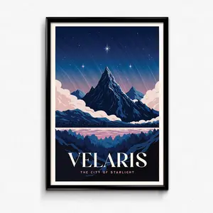 Velaris ACOTAR Travel Poster Wall Decor Art Print SJM Bookish Gift