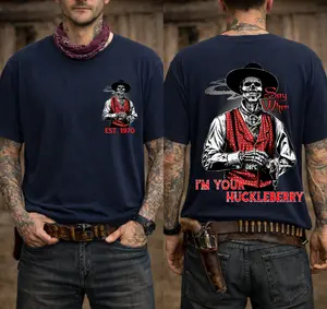 Generation X Custom Shirt, Personalized 1965-1980 I'm Your Huckleberry Say When Gen X t-shirt, Western cowboy style vintage Tee, Full Color For Men And Women
