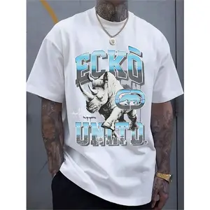 Ecko Unltd Classic Rhino Graphic Tee 90s Y2K Hip-Hop Oversized Streetwear Sport T-Shirt for Unisex 100% Breathable Cotton Iconic Rhino Design Perfect for Hip-Hop Shows & Casual Wear