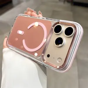 Airbag anti fall metal lens ring magnetic phone cases iphone17 Pro Max 16 16Promaxfor iPhone case silicone soft shell TPU shockproof