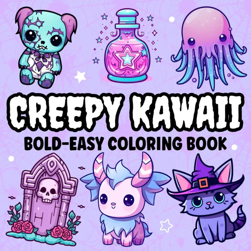 Creepy Kawaii: Bold and Easy Creepy-Cute Coloring Pages for Girls, Boys, and Everyone Who Loves Kawaii Horror