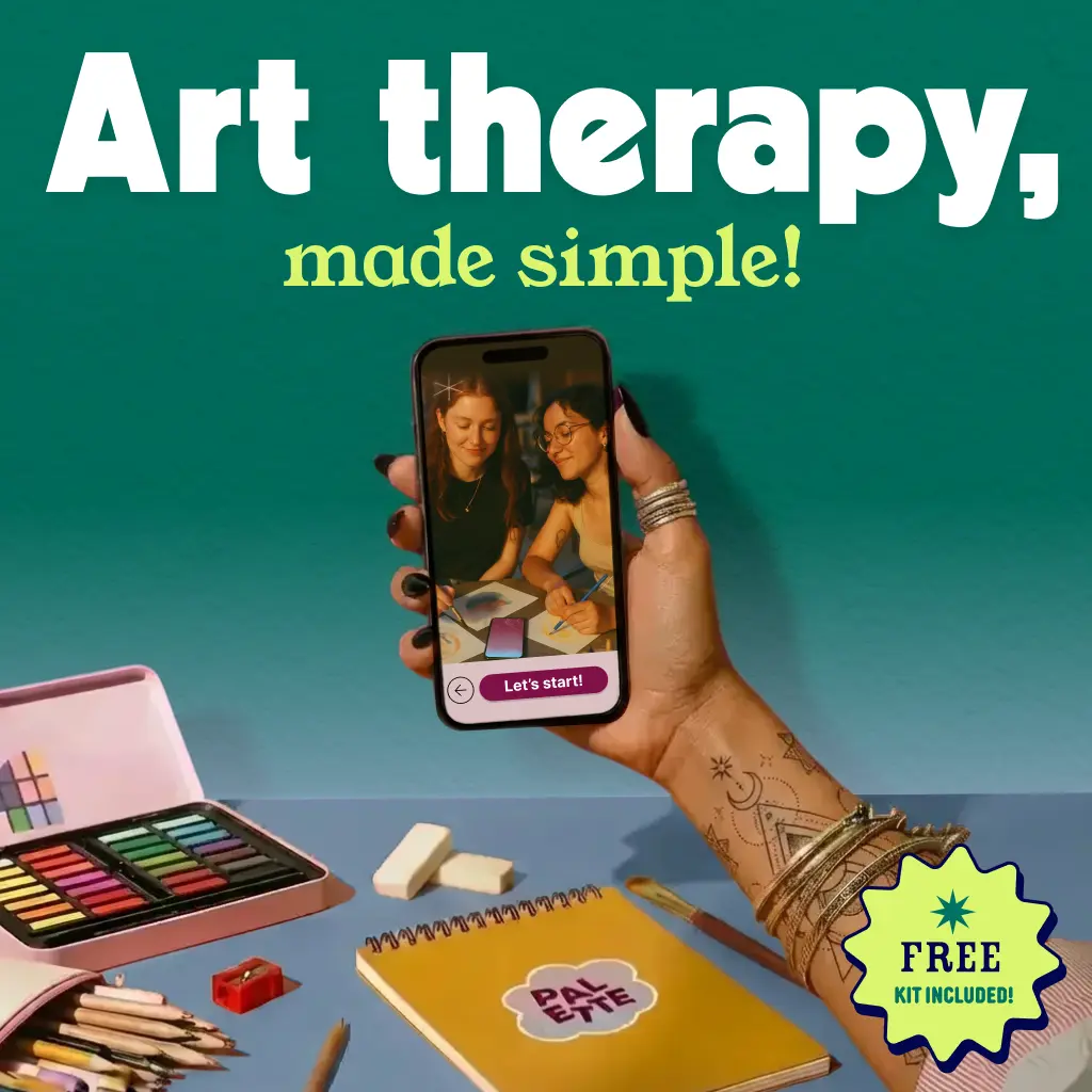 Stress Relief Art Kit — Guided Watercolor Sessions + Free App — Perfect Gift for Anxiety & Self-Care.