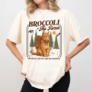 MAPTEES Broccoli The Fierce Comfort Colors Shirt, Fantasy Bookish Graphic Tee, Dragon Rider T-shirt, Booktok Outfits, Reader Clothing