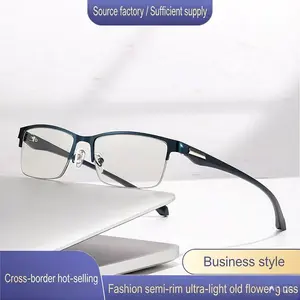 Half Frame Business Reading Glasses 2026 All Season Essentials Single Vision Fashion for Elderly Men