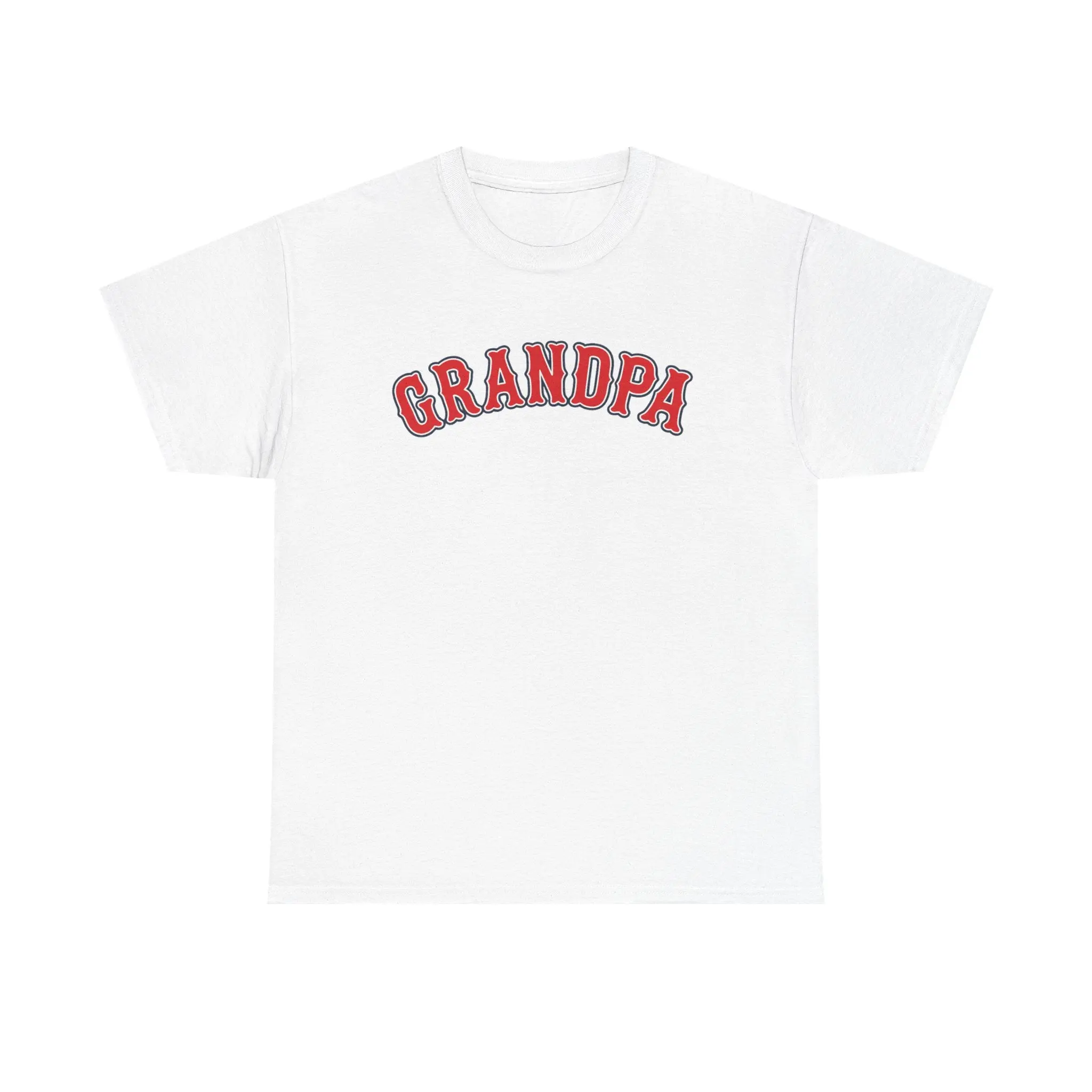 Grandpa Red Sox Font Tee, Baseball Fan Shirt