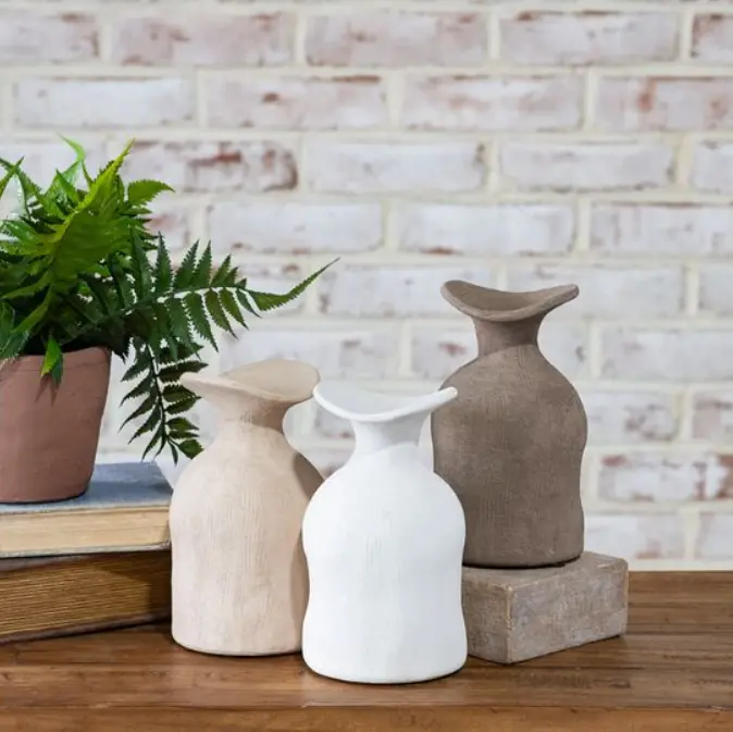 Fluted Earth Vase