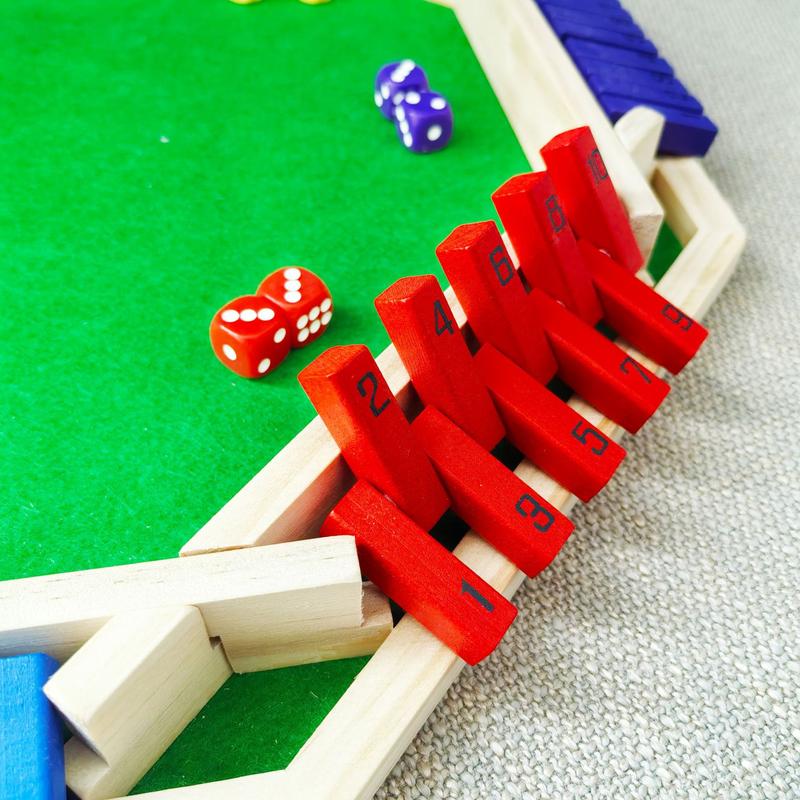 Eight Sides Wooden Shut The Box Game -  Strategy Board Game For Family Game Nights, Party ( & Adults) - Shut The Box Challenge, Ideal for Family Entertainment, Parties, Thanksgiving, Christmas, New Year Gifts