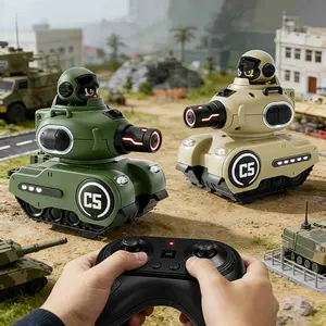 Remote Control Battle Tanks Set, Rc Tank, 2 Pieces, Ages 6-10, Boys & Girls, Parent-Child Interaction, Home Fun, Birthday Party Gift