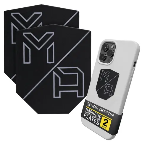 MOB ARMOR MobNetic Small Thin Magnetic Device Plates (2-Pack) - Universal Fit Auto Accessories Interior for Cell Phone Mount, Magnetic Smartphone Holder, Anti-Slip Stable View, Easy-Install Car Dashboard Accessory