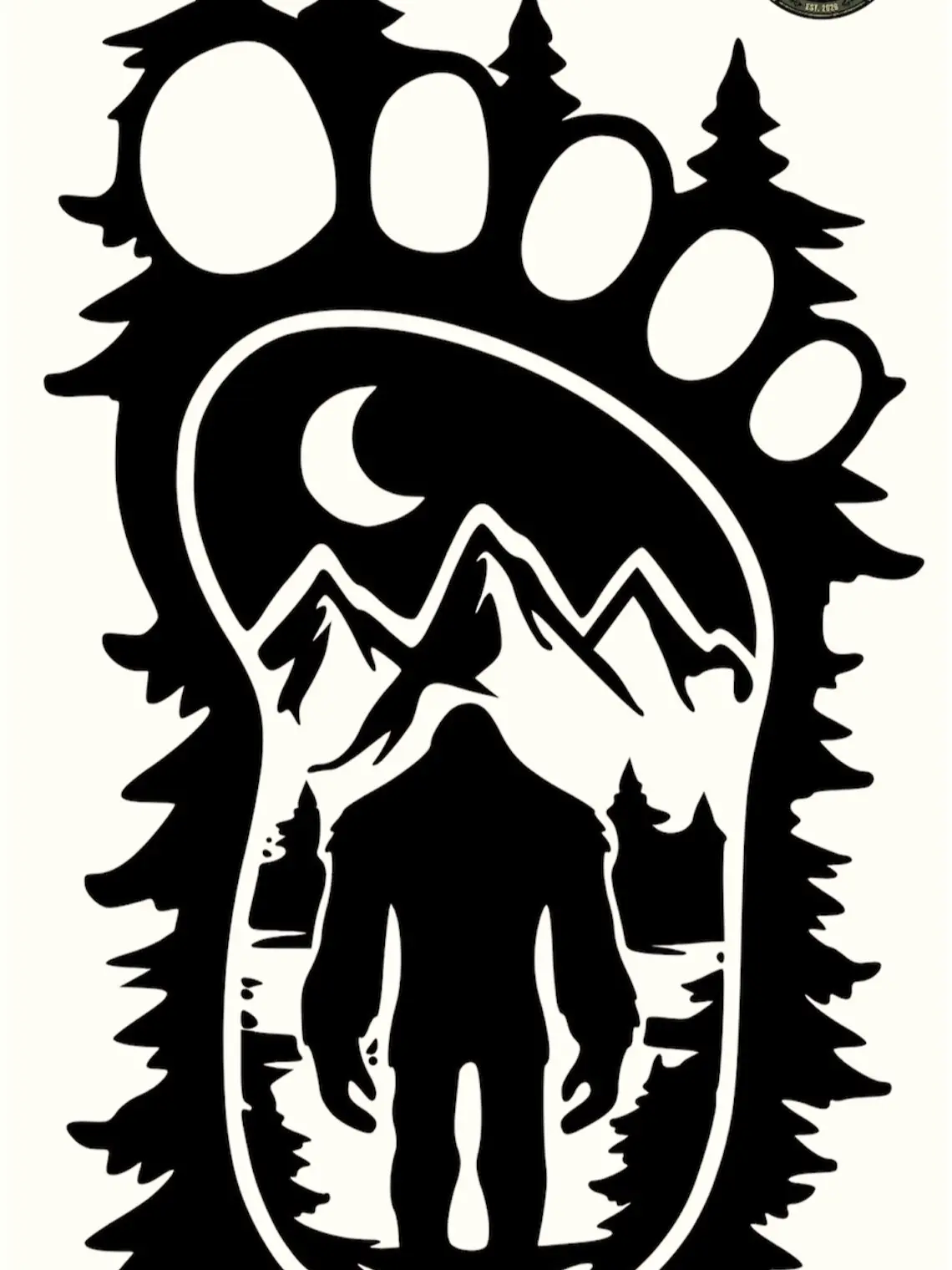 Bigfoot Foot Window Decal