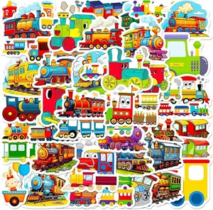 Train Stickers 50 Packs for Water Bottles Laptops Phones Computers Guitars Skateboards Hydroflasks Waterproof Aesthetic Trendy Decals for Kids Teens Girls Adults Durable Vinyl
