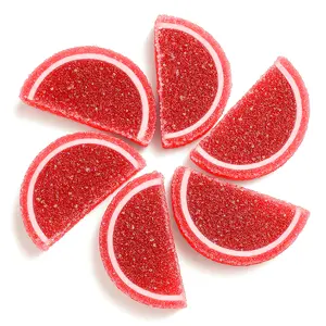 NY Spice Shop Cherry Fruit Slices - Sweet Soft Chewy Cherry Jelly Candy - Fruity Juicy Jelly Slices For Snacking, Enhancing Desserts and Beverages