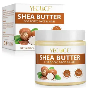 Organic Shea Butter - 100% Pure African Shea Butter for Hair and Body, Nourishes, Soothes, and Softens Dry Skin, for Skin, Hair, Lip Balms, Body Butters, Moisturiser - 220g