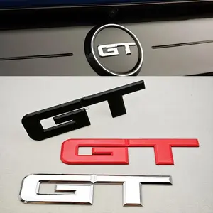3D Metal Logo GT Car Rear Boot Trunk Emblem Fender Side Front Grille Badge Sticker Decals For Mustang GT Accessories