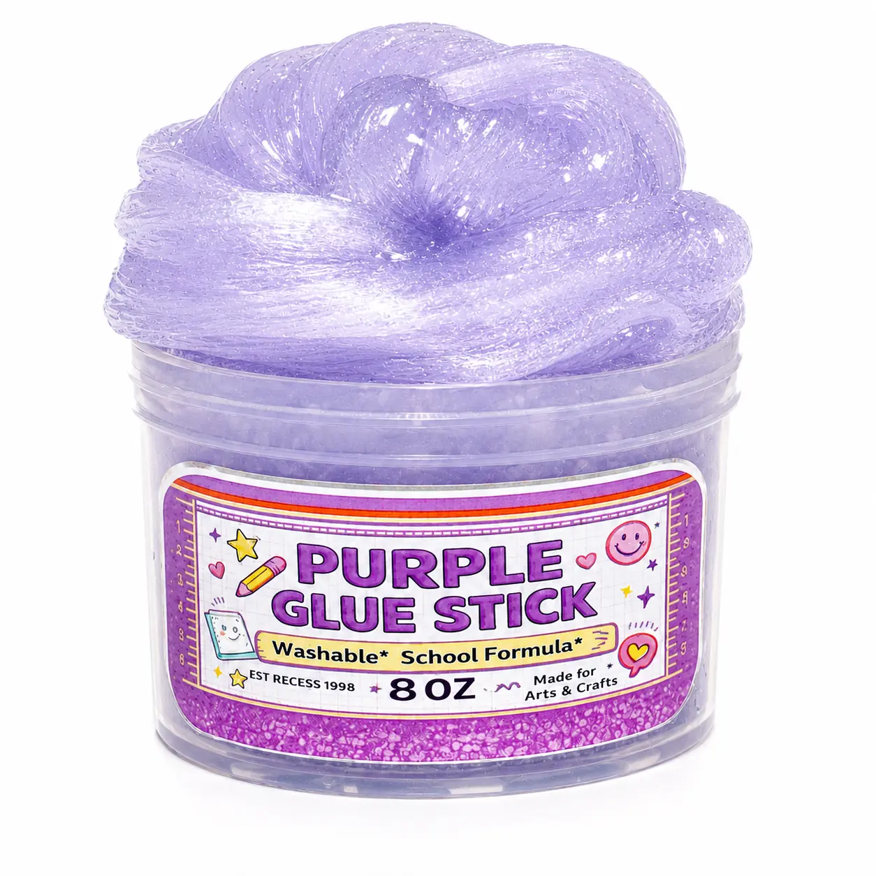 Purple Glue Stick | Clear Slime