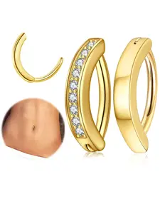 Rhinestone Decor Belly Ring, Trendy All-match & Exquisite Navel Piercing Jewelry for Women, Fashion Jewelry for Party, Daily Clothing Decor