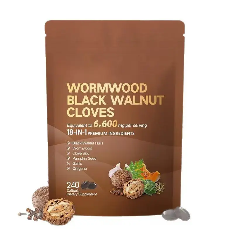Wormwood & Black Walnut Complex| 240 Softgels for Women's Digestive Balance & Cleanse