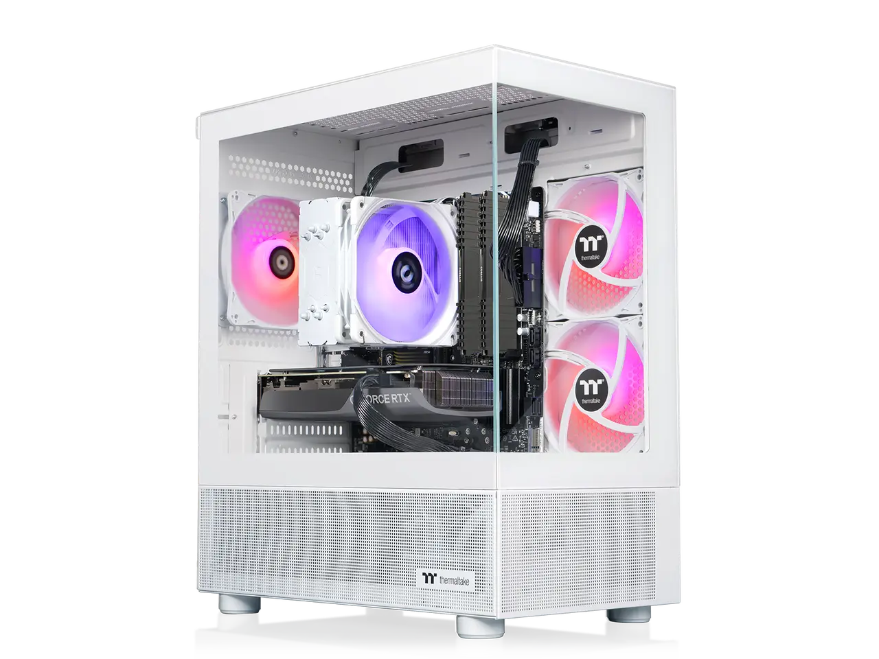Thermaltake LCGS NE 5760S-V170S Gaming Desktop (AMD Ryzen 7 5700, NVIDIA GeForce RTX 5060, 32GB DDR4 3200Mhz Memory, 1TB NVMe M.2, 650W PSU, Wifi, Windows 11) N17S-B550-560-LCS