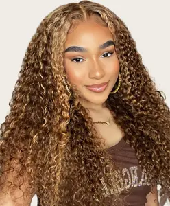 Asteria Hair Highlight Deep Wave Glueless Wig Ombre Ready To Go 7x5 Lace Closure Wigs P4/27 Colored Wigs Human Hair