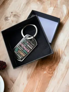 To My Daughter Keychain - Special Present - Stainless Steel Colorful Dog Tag with Engraved Message 2.83in Durable Design for Everyday Use Inspirational Resilient