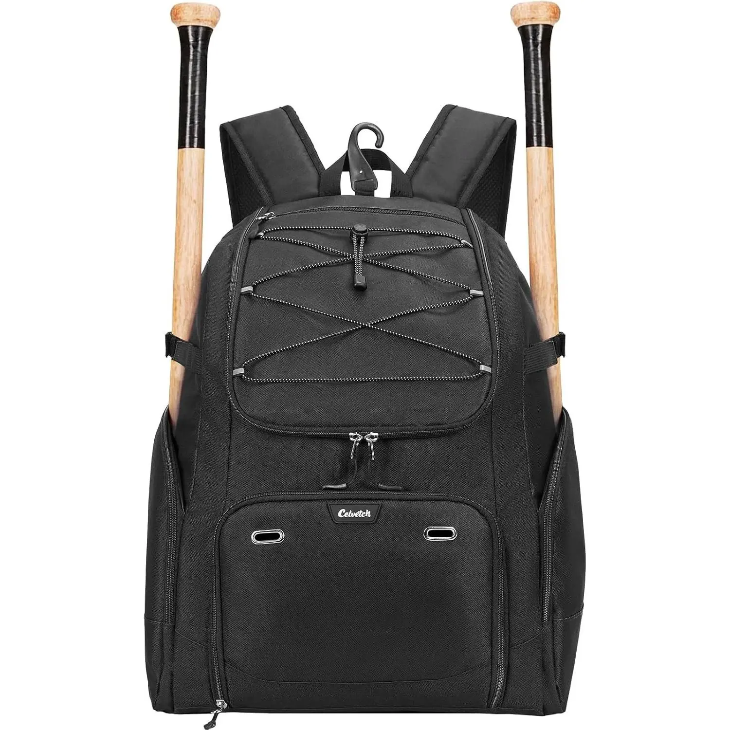 Tear-Resistant Baseball Backpack for Adults, Large 58.5L Outdoor Sport Bat Bag with Shoe Compartment, Wet Pocket & Fence Hook for Gear, Accessories, Active, Fans, Unisex, Softball, Shoulder Straps, Comfortable