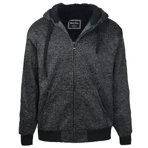 BIGWIG Men's Premium Sport Soft Lambswool Hooded Zip-Up Sweatshirt Jacket, Thickened Zip-Up Hoodie, Men's Full Zip-Up Sweatshirt Casual Jacket, Sporty Warmth with Fleece Lining