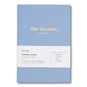 The Dreamer Journal - Plain Daily Journal with Inspirational Prompts, Available in Multiple Colors, Easy to Use Pages