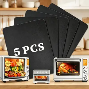 5Pcs Reusable Air Fryer Liners Teflon Mats, 9''x13'' Non-Stick Oven Liners, Compatible with Breville Smart Oven Air Fryer Pro BOV900BSS & Cuisinart Air Fryer Toaster Oven Combo