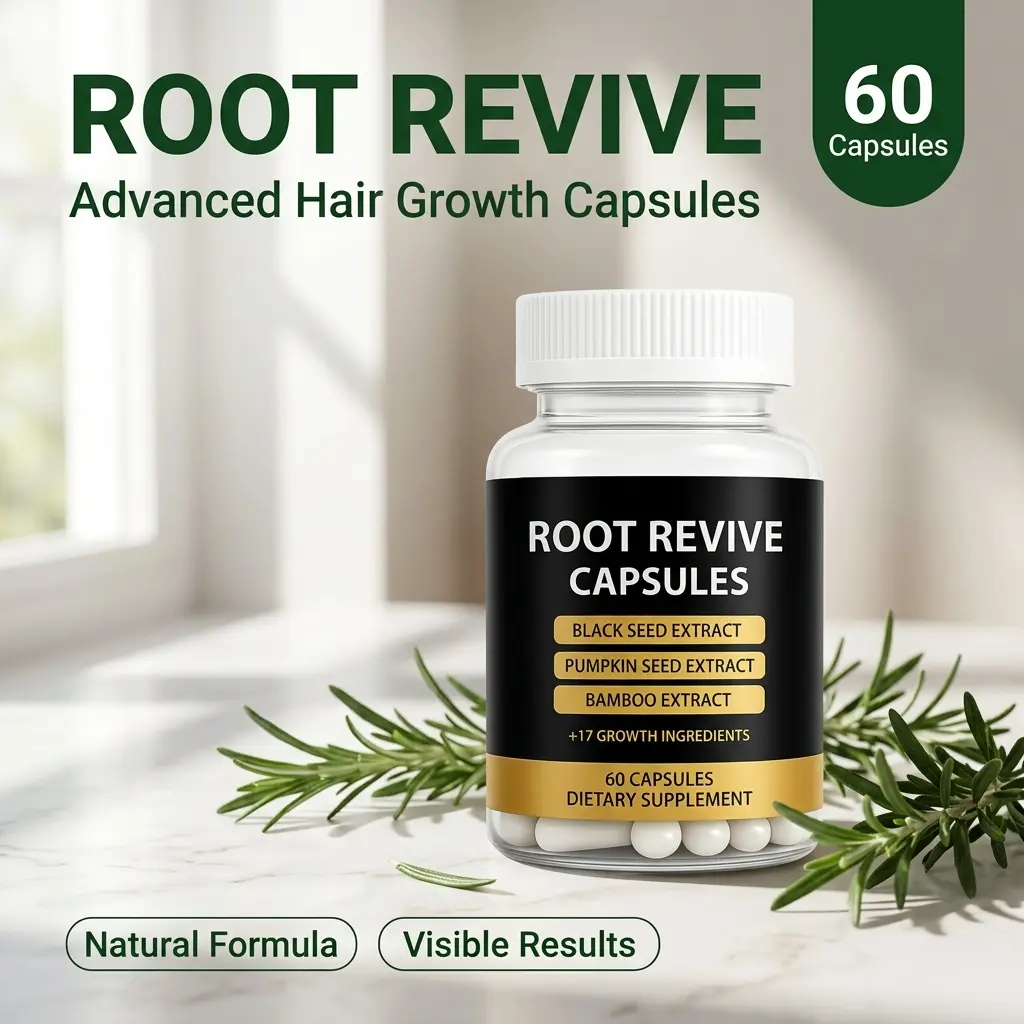 Root Revive Capsules with Black Seed, Pumpkin Seed & Bamboo Extract, 60 Count