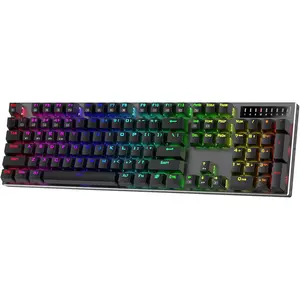K556 PRO Upgraded  RGB Gaming Keyboard, BT/2.4Ghz Tri-Mode  Mechanical Keyboard w/No-Lag Connection, Hot-Swap Linear Quiet Red