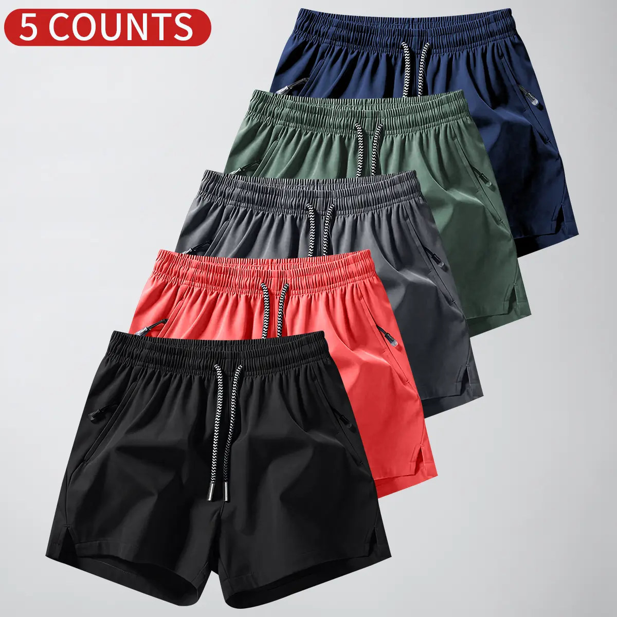 Black + Dark Gray + Green + Navy Blue + Watermelon