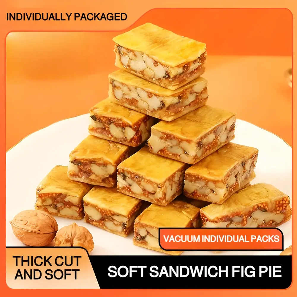 Suitable for fitness enthusiasts!Fitness low-sugar meal replacement snack: Black sesame, fig, and walnut pie
