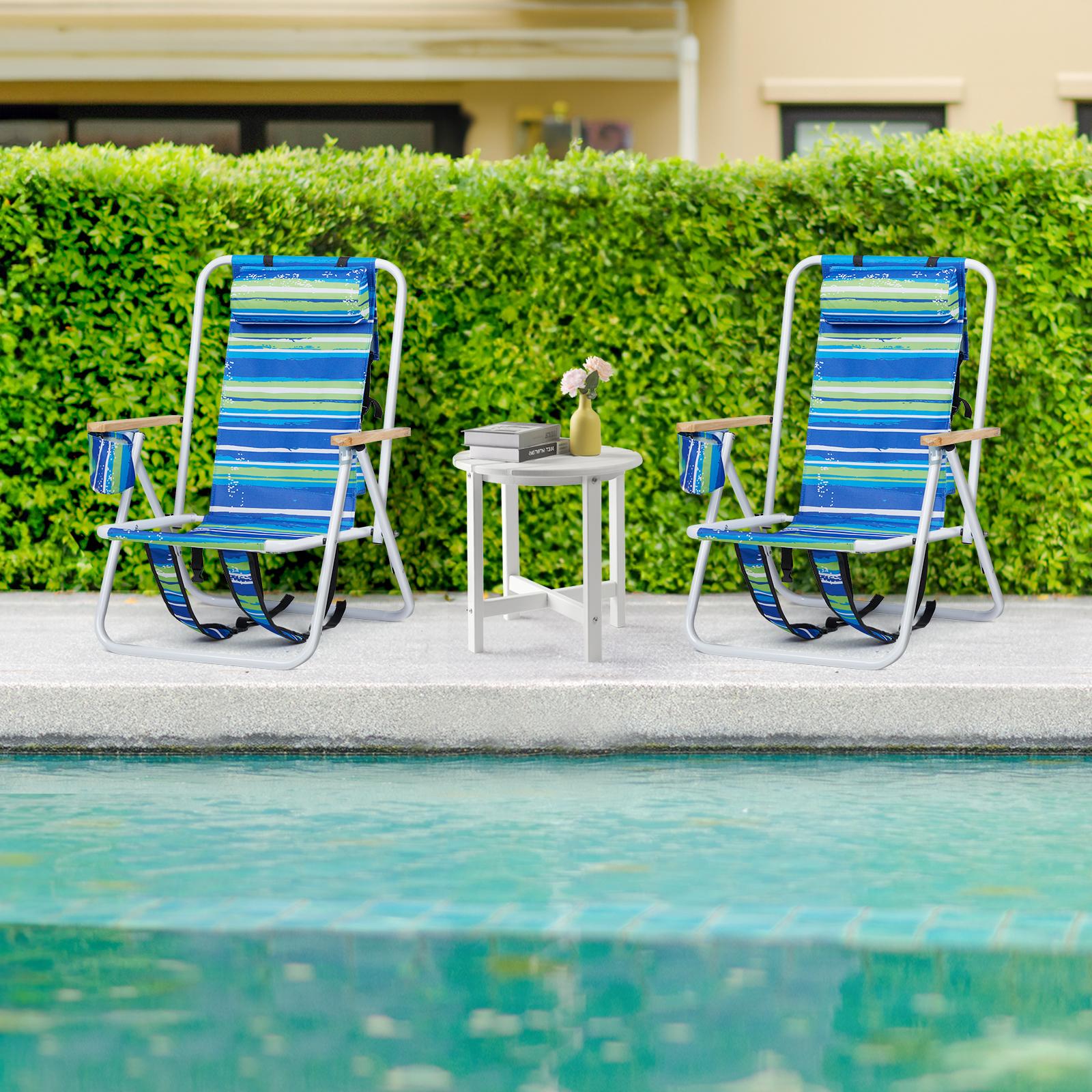 Beach Chair Blue And Green Stripes Beach Chair Blue And Green Stripes