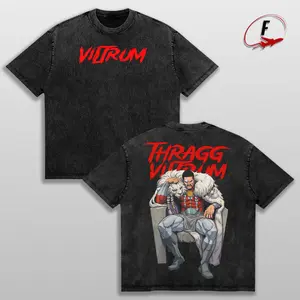 Thragg Viltrumite T-Shirt – Vintage Washed Invincible Inspired Tee, Viltrum Empire Supervillain Comic Graphic Shirt, Oversized Soft Cotton Streetwear, Unisex Casual Apparel, Gift for Comic Fans