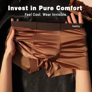 10A Grade Antimicrobial Mulberry Silk Men's Ice Silk Underwear Men's Boxer Briefs